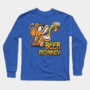 Beer Monkey Toon Long Sleeve T-Shirt